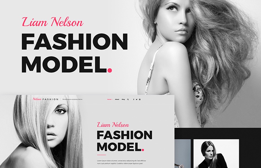 Tema WordPress da agência de modelos de moda Nelson