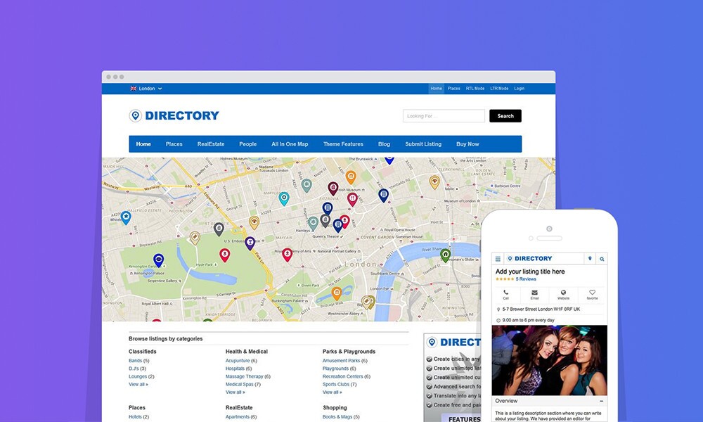 Tema WordPress de Diretório: Melhores Temas WordPress de Diretório