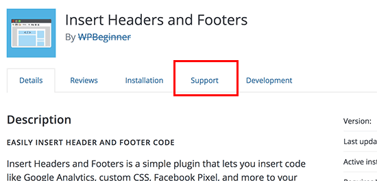 Guia de suporte de plug-ins