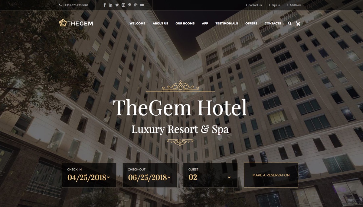 Tema WordPress Multiuso Criativo TheGem
