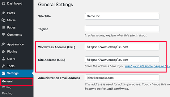 Não www ou www em URLs do WordPress