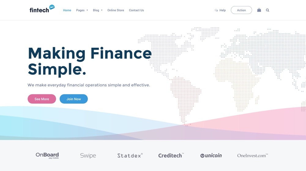 Fintech WP Financial Tech & Services WordPress Tema