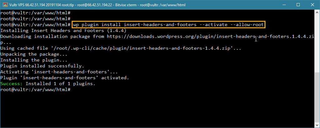 wp-cli instala e ativa vários plugins no wordpress