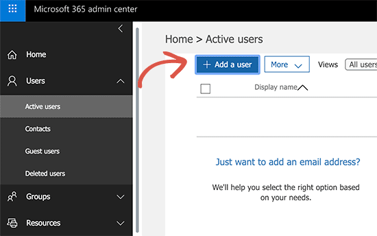 Adicionar usuário no Office 365