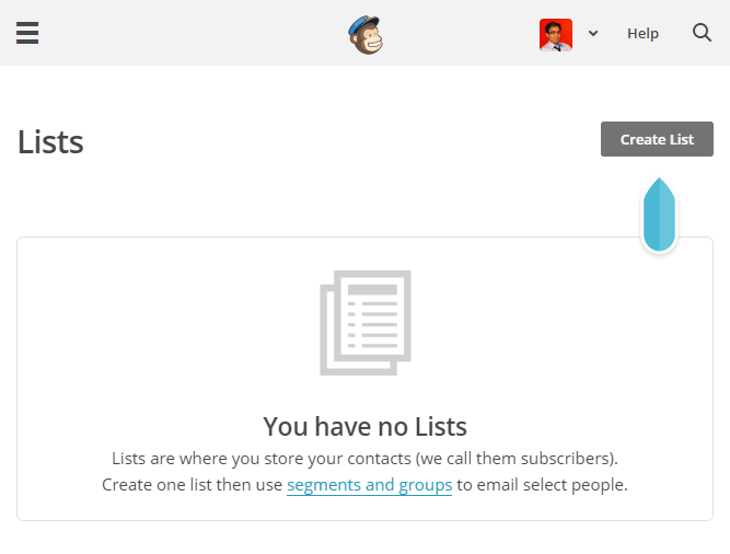 Listas no Mailchimp