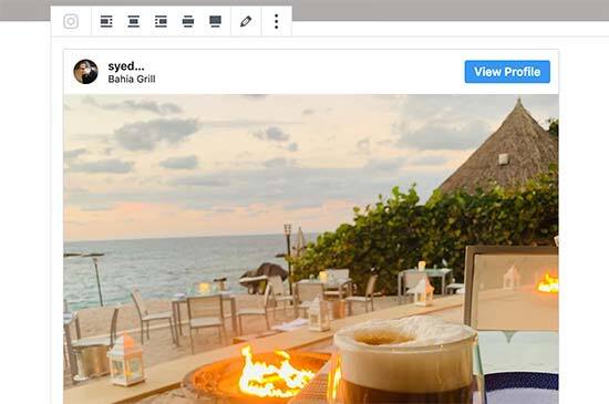Incorporação do Instagram no WordPress