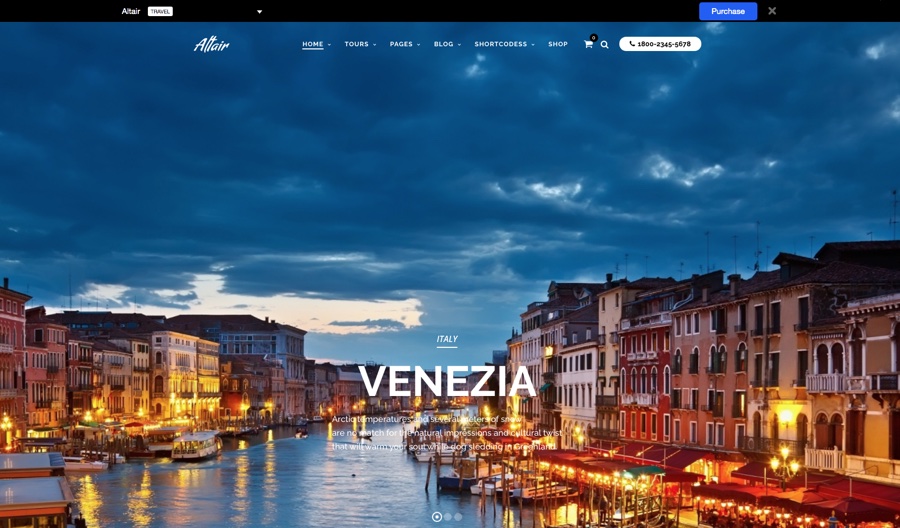 Tema WordPress Altair Viagens e Férias