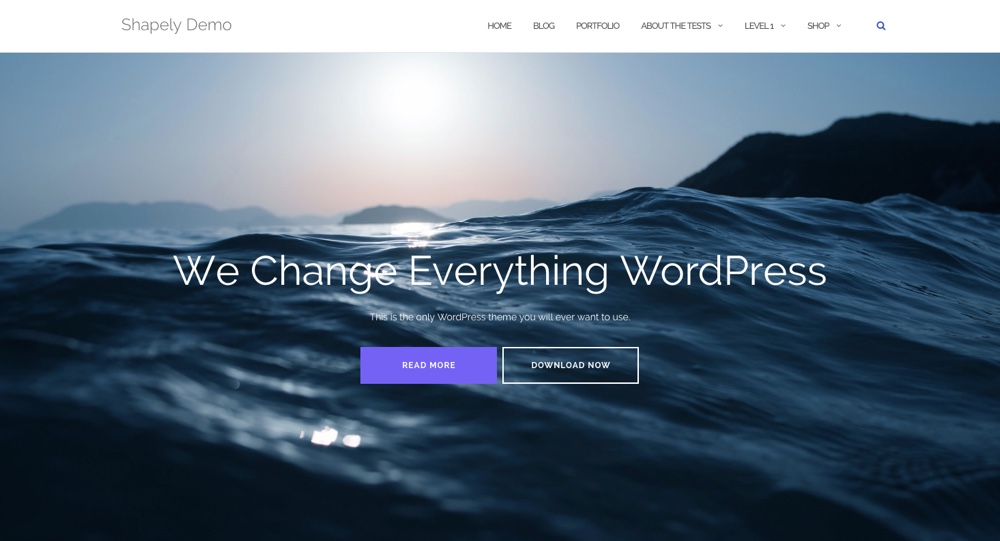 Tema WordPress gratuito de uma página bem torneada