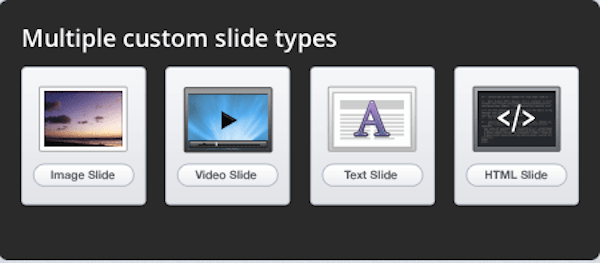 Tipos de slides personalizados