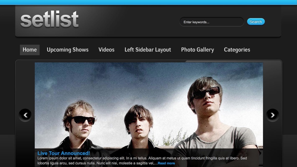 Setlist Música WordPress Tema