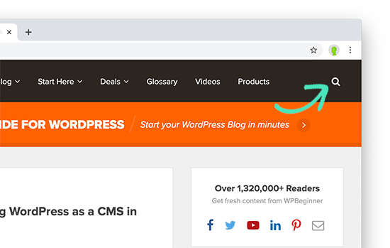 Pesquisar WPBeginner