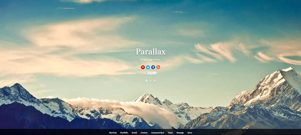 Tema paralaxe Themify