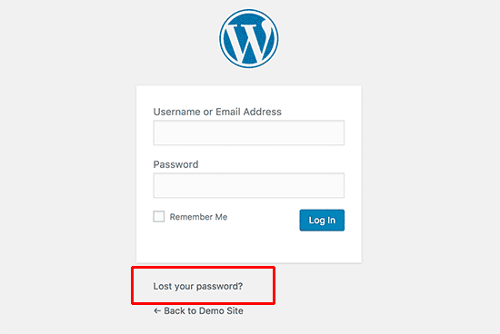 Perdeu seu link de senha na tela de login do WordPress