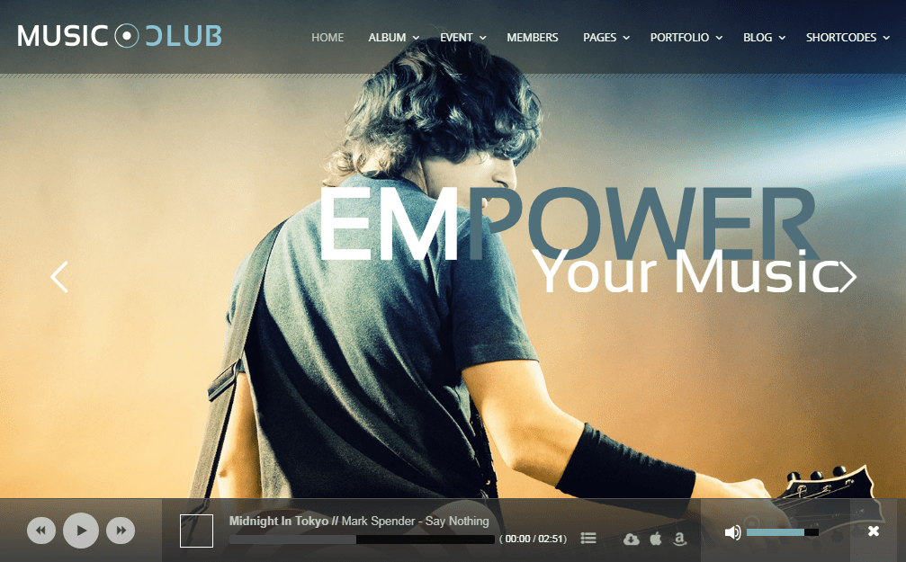 tema de música wordpress clube de música