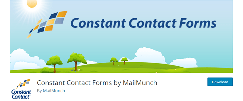 Formulários de contato constantes do MailMunch – Plugins WordPress