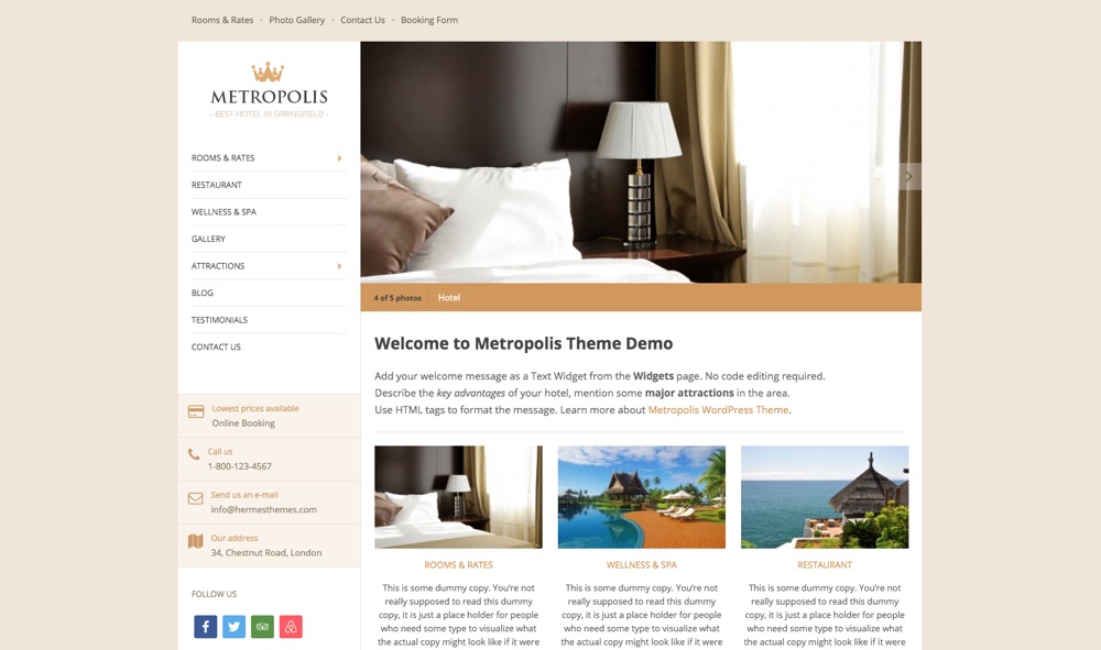 Tema WordPress Metrópole