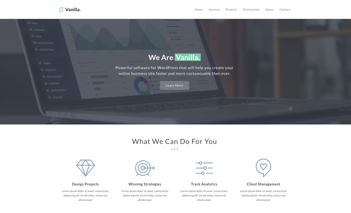 Design de site de agência corporativa