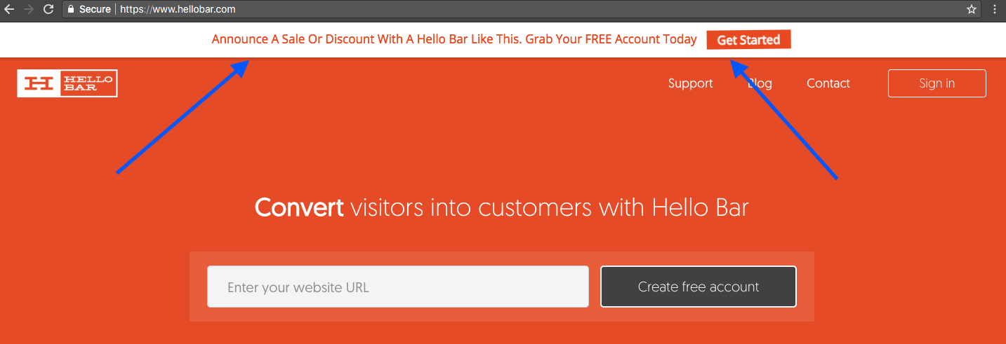Adicionar uma Hello Bar ao WordPress