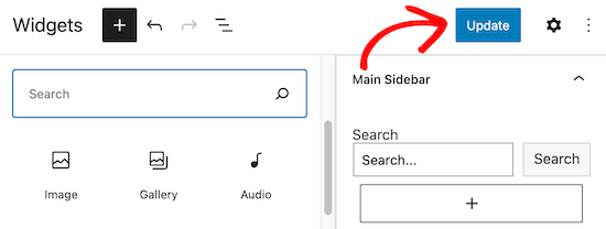 Adicionar widget e atualizar