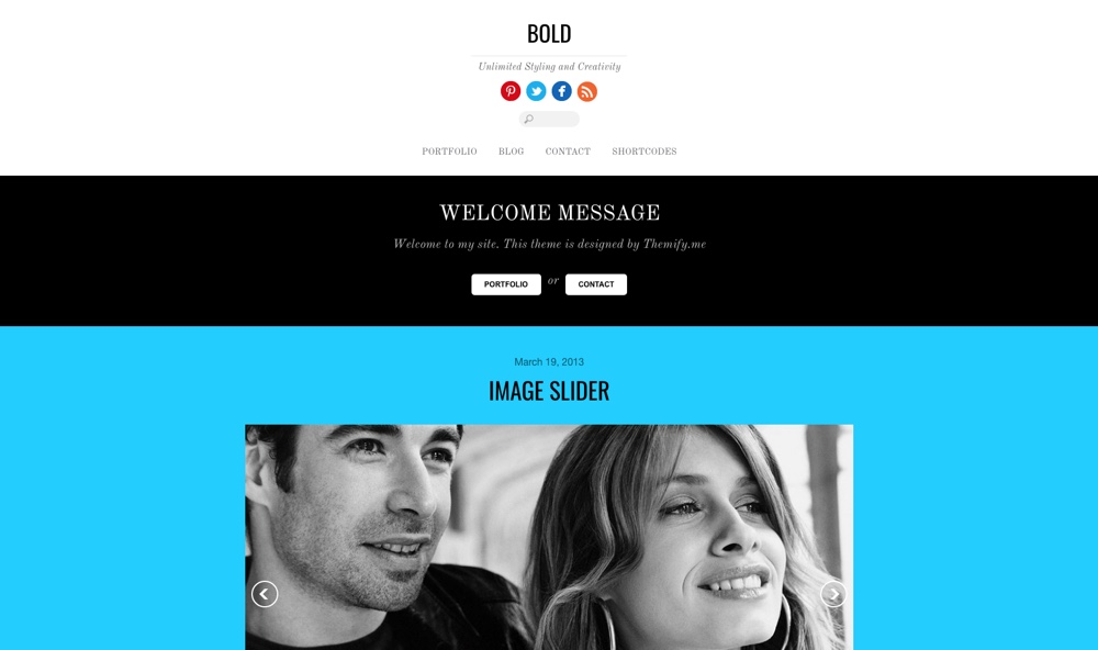 Tema WordPress em negrito