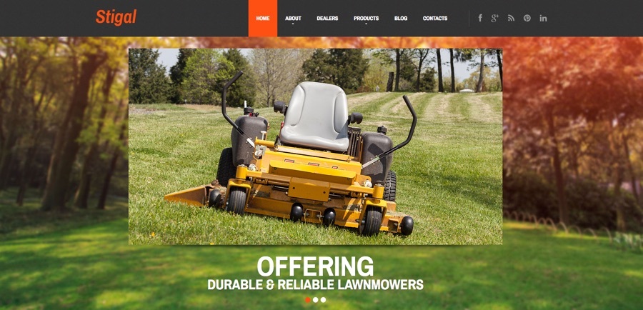 Tema WordPress responsivo de design de paisagem