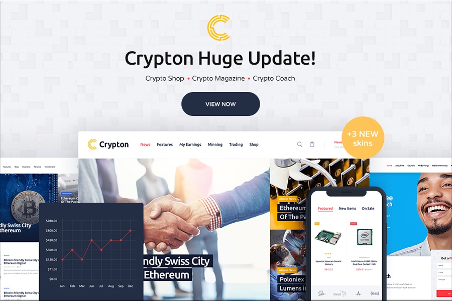 Crypton - Tema WordPress de criptomoeda multifuncional