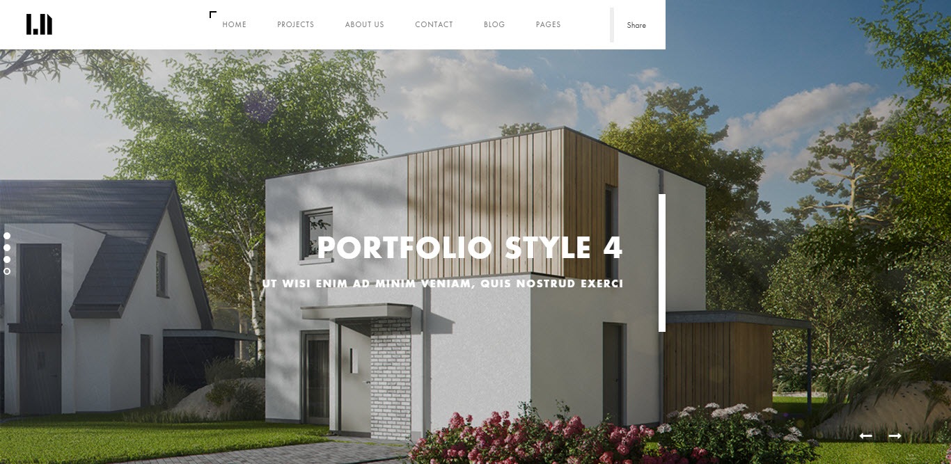 2. Domik - Tema WP de arquitetura responsiva criativa