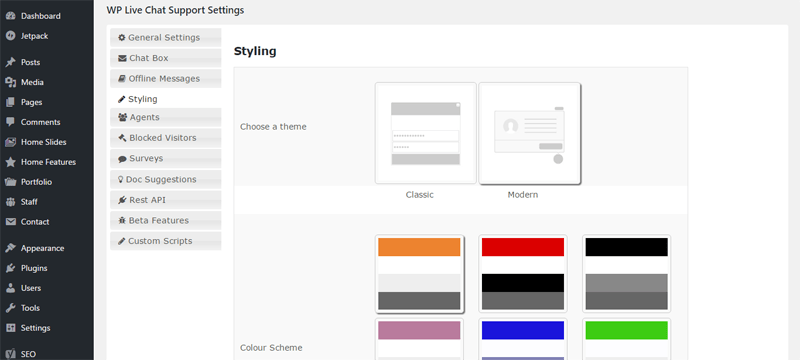 wp-live-chat-support-styling-screen