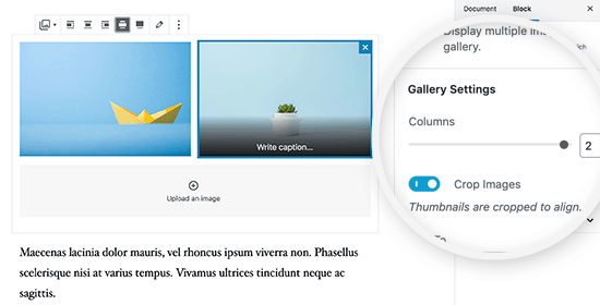 Exiba duas imagens lado a lado em posts e páginas do WordPress