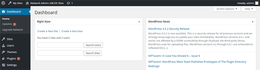 Painel Multisite