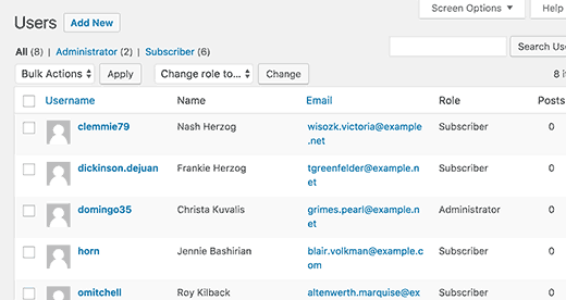 Contas de usuários suspeitos no WordPress