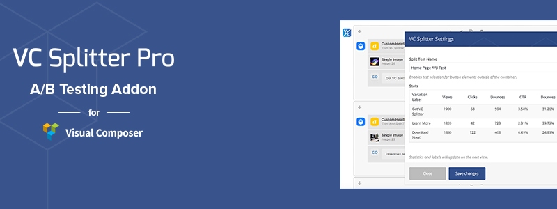 Plugin de teste de divisão do WordPress V/C Spitter Pro