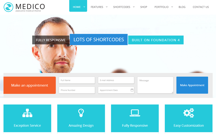 Tema médico para WordPress de saúde e medicina