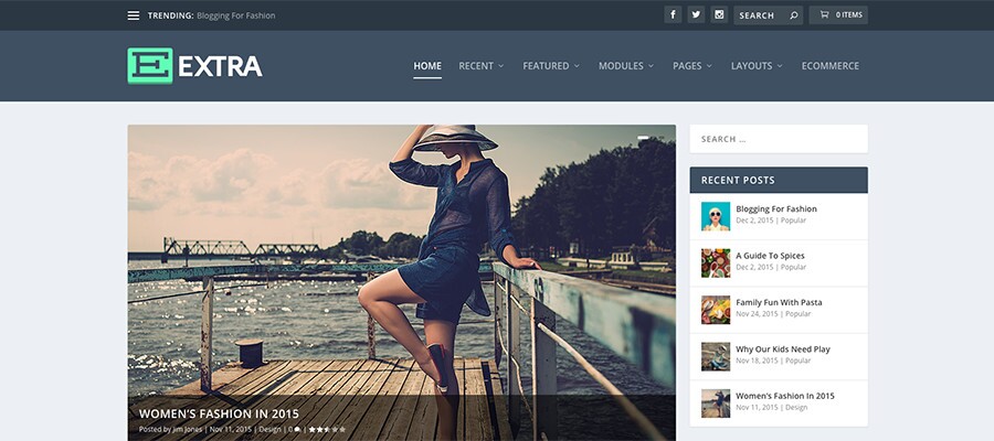 Tema WordPress de notícias extras