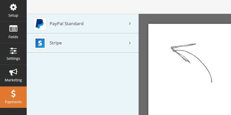 Gateways de pagamento WPForms