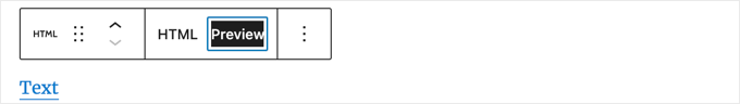 Visualizando como o HTML será exibido na postagem ou página
