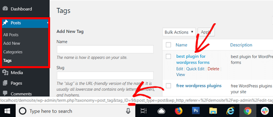 ID da tag do WordPress
