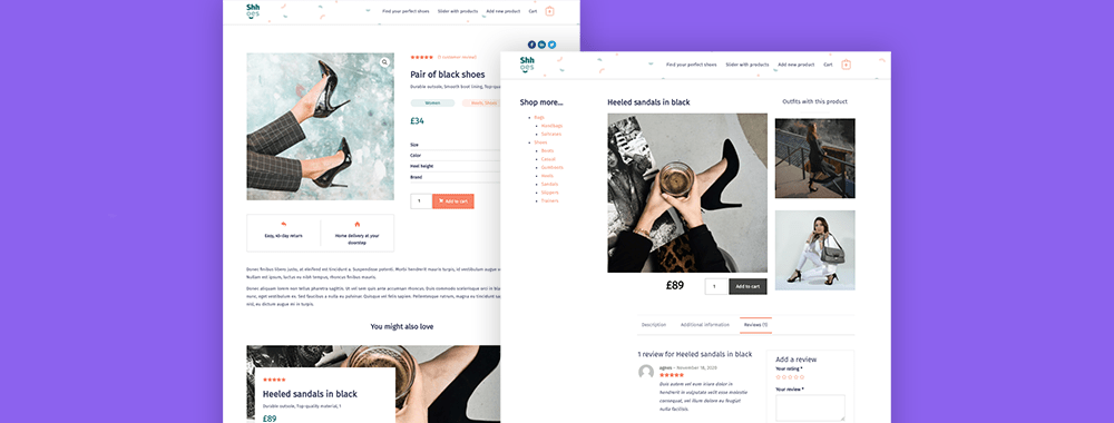Exemplos de produtos WooCommerce personalizados