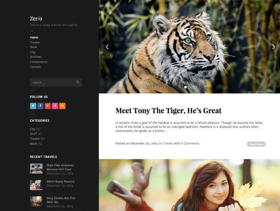 tema de blog zero wordpress