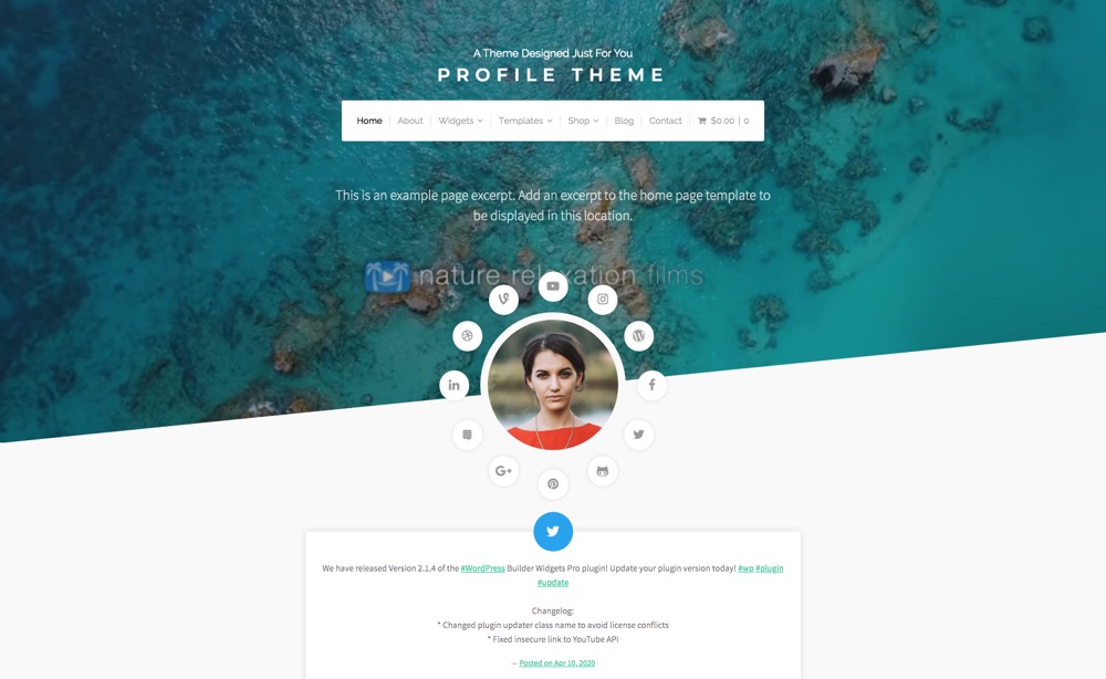 Perfil Portfólio Pessoal Tema WordPress