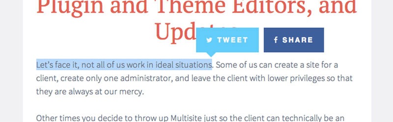 Obtenha mais compartilhamentos sociais com o plug-in Highlight and Share