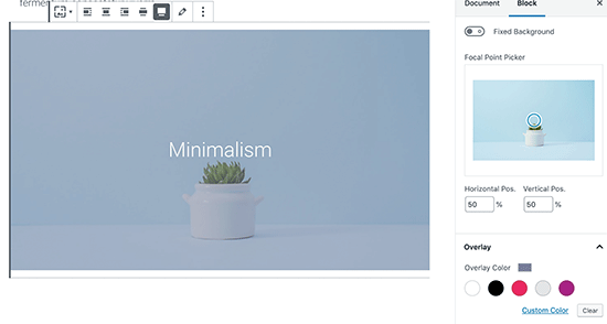 Bloco de imagem de capa