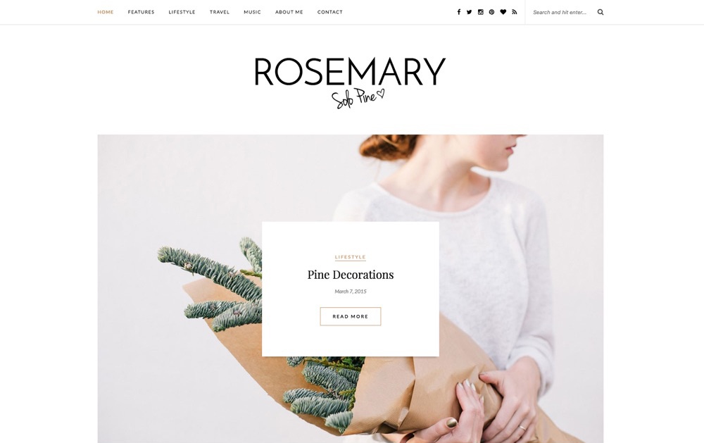 Tema WordPress para blog responsivo Rosemary
