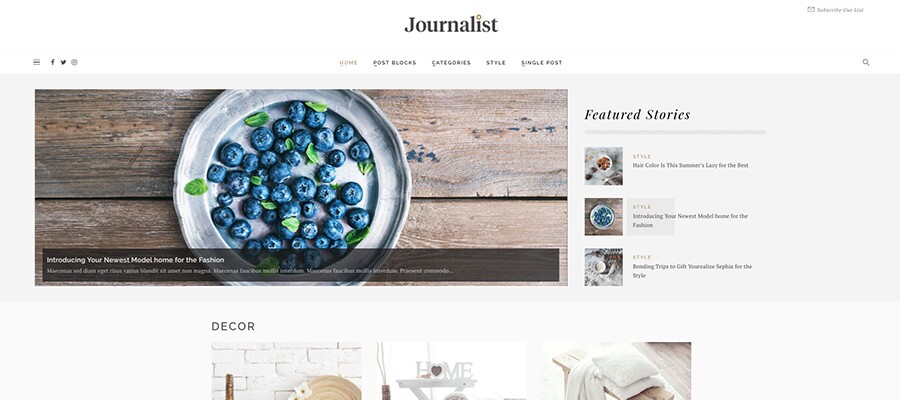 Tema WordPress da Revista Jornalista