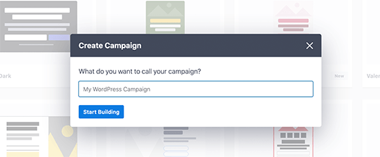 Insira o nome da campanha