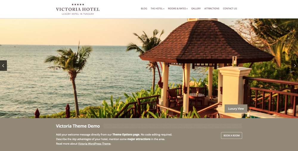 Tema WordPress Victoria Hotel