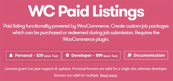 usar o WB Paid Listings para cobrar pelos envios