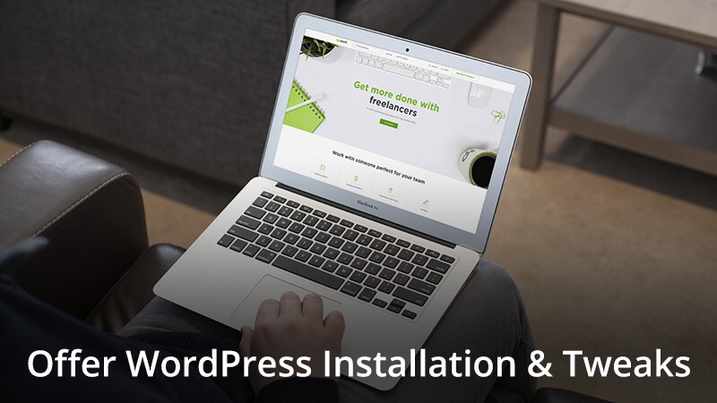Oferecer instalação e personalizações do WordPress