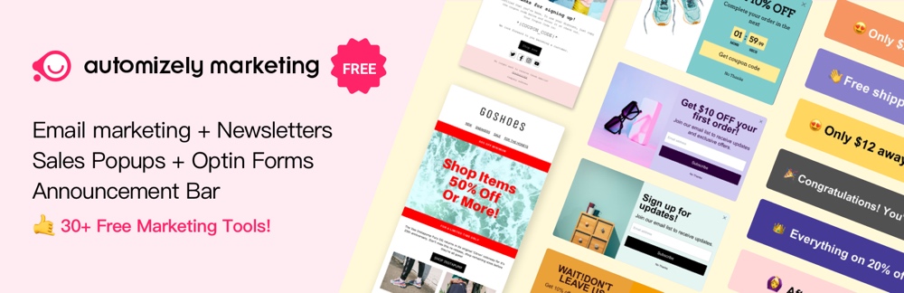 Automizely – Email Marketing, WordPress Popups, Formulários Optin, Geração de Leads