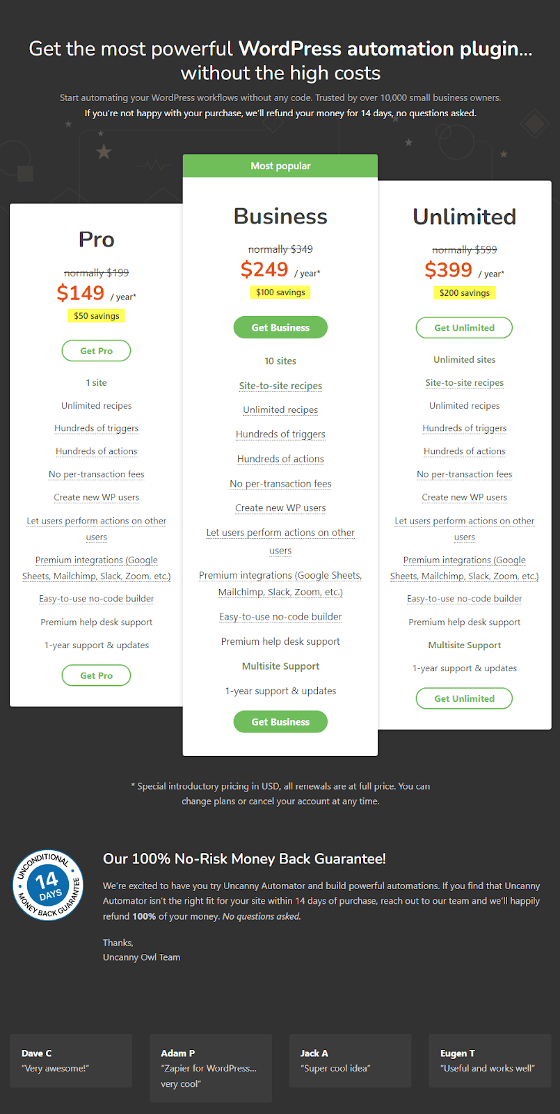 preços de automação estranhos